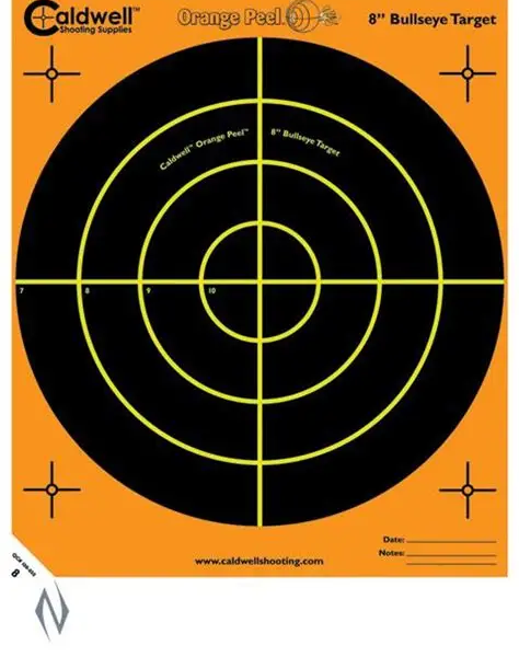CALDWELL SHOOTING SUPPLIES 8IN BULLSEYE TARGET PACK OF 10